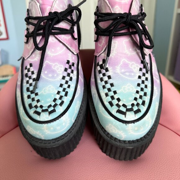 TUK Hello Kitty Kawaii Pastel Ombre Creepers - from *PASTEL GOTH VIDEO!* - Picture 8 of 12